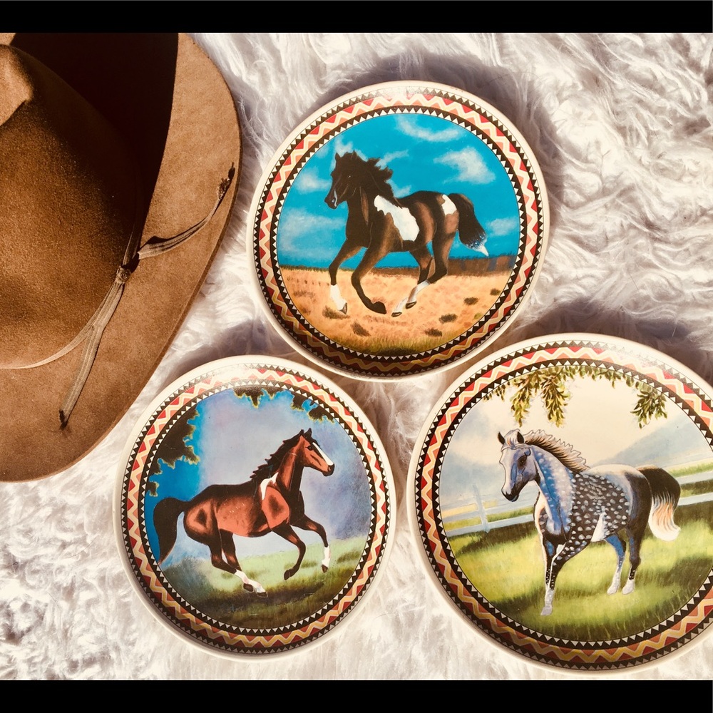 Vintage horse decor plates!🐴